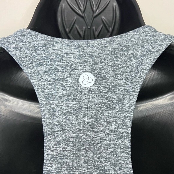 Zella Space Dye Green/Gray Race Back Sports Bra Size Medium - Picture 3 of 8